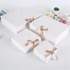 10 шт. квадратный крафт Бумага Подарочная коробка подарок ко Дню Святого Валентина посылка коробки для конфет с Коробки Балетные пуанты с лентами небольшие подарки ремесла Коробки