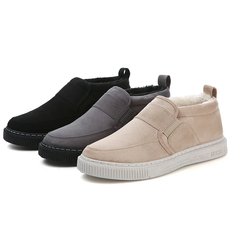 Winter fashion men's shoes leisure sneakers lazy flannel warm cotton | Обувь