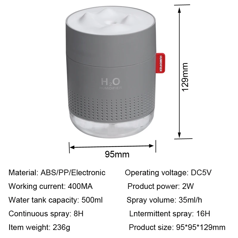 

Creative Car Essential Oil Diffuser Mini Ultrasonic Xiaoxueshan Humidifier LED Light USB Aromatherapy Fogger Air Freshener