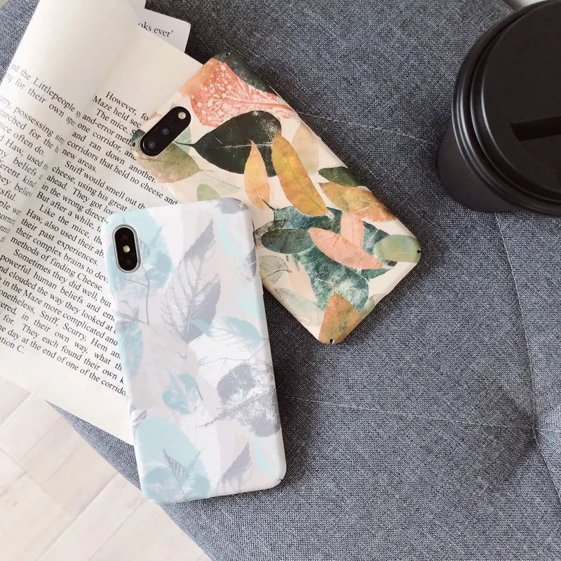 Художественный чехол для телефона с цветочным рисунком и листьями восхода