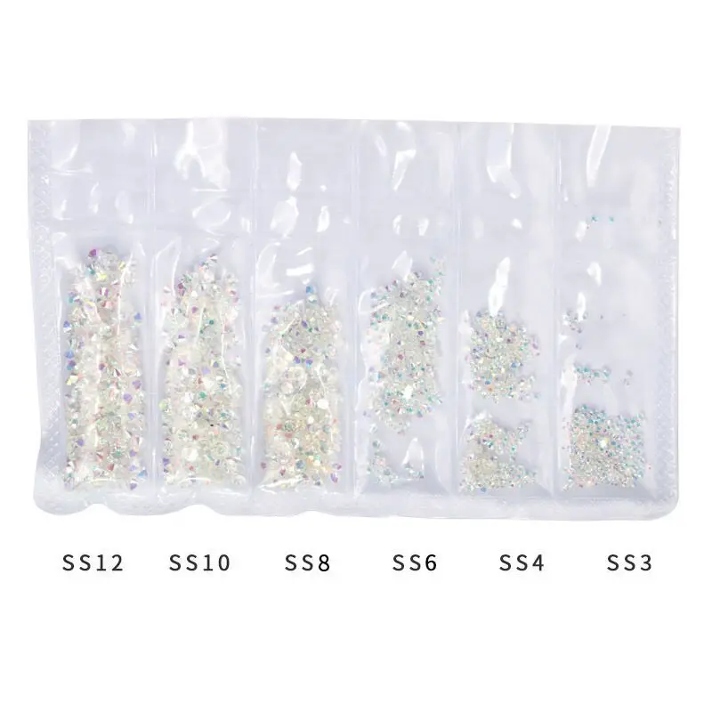 

1 Bag Nail Diamond Crystal Glass AB Rhinestone DIY Mobile Phone Case Sticker Diamond Nail Art Decorations