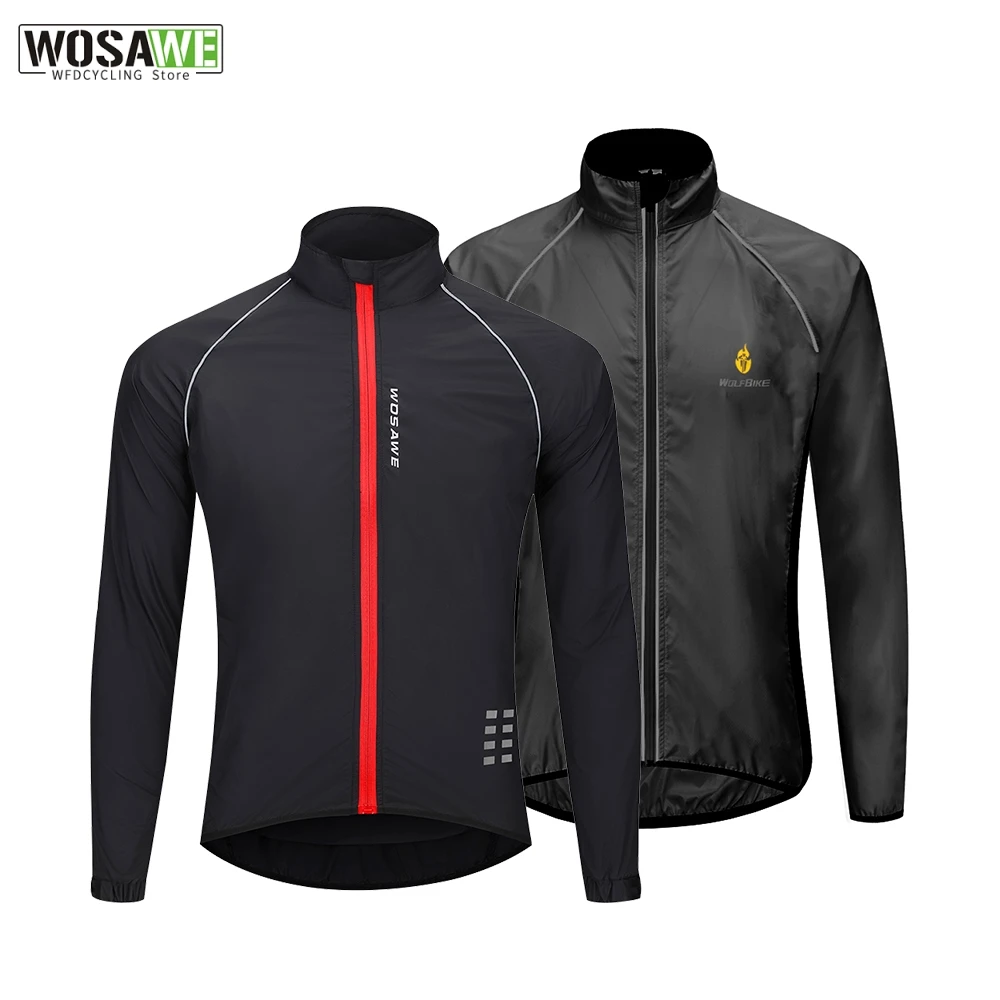 

WOSAWE Breathable Reflective Men's Cycling Jacket Mountain road Bicycle Jacket Windproof Windbreaker Cycling chothing