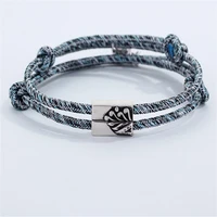 new fashion jewelry fashion charm retro magnet braid hand rope mountain pledge lovers bracelet