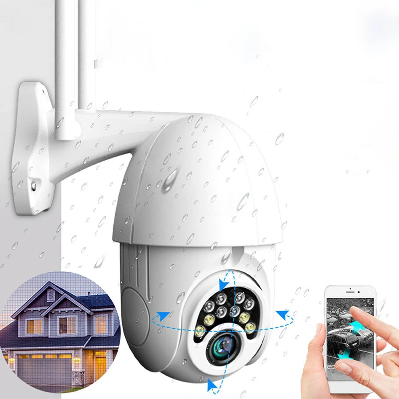 1080P HD PTZ Беспроводная IP камера Wifi уличная скоростная купольная CCTV безопасности 4X