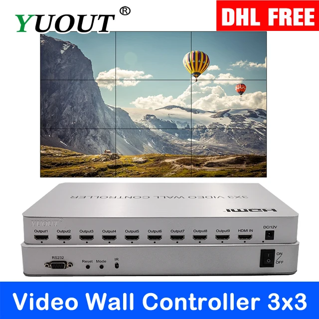 YUOUT YD-HTV09 3x3 2x4 4x2 HDMI видео настенный контроллер 3x3 2x2 HDMI видео настенный контроллер