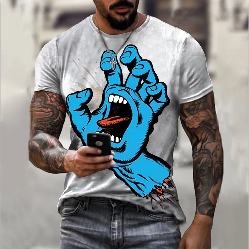 

2021 T-Shirts Men's Hip Hop 3D Shirts O-Neck T-shirt Summer Fashion Tops Boys Clothing Large Size Street Clothing