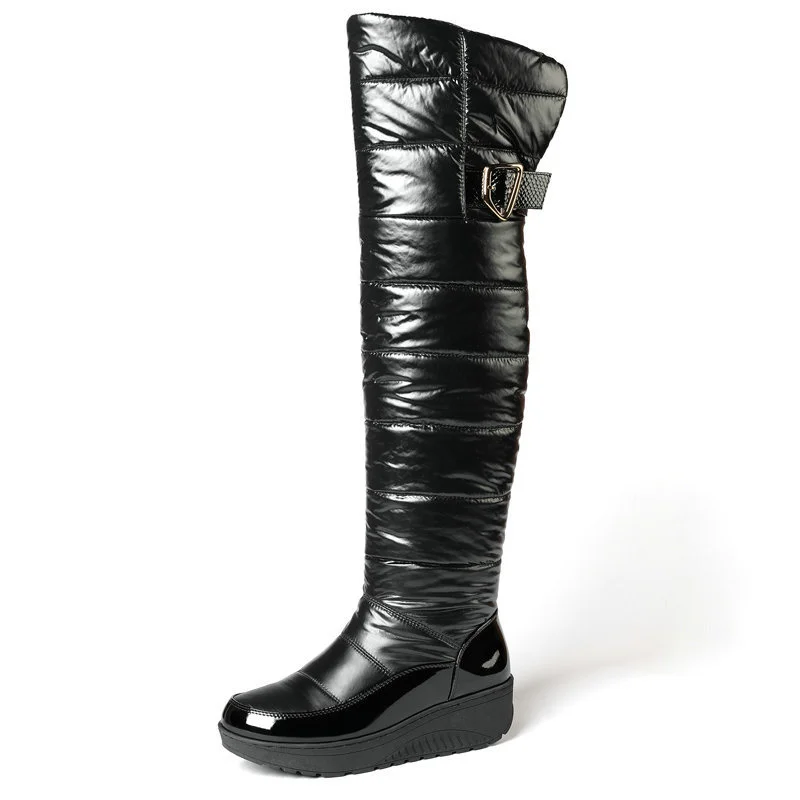 

Warm Ladies Breathable Snow Boots Winter Cuff Plush Fluffy Winter Boots Waterproof Platform Thick-soled Anti-slip Booties Shoes