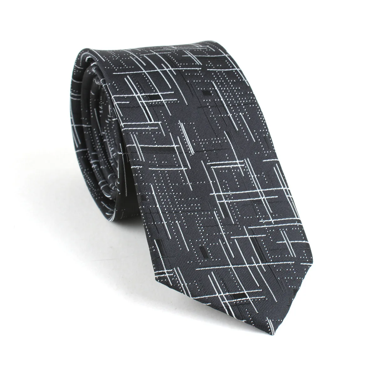 

2020 6cm Polyester Tie for Men's Casual Jacquard Formal Tie Narrow Collar Slim Tie Gravatas Para Homens Custom Logo