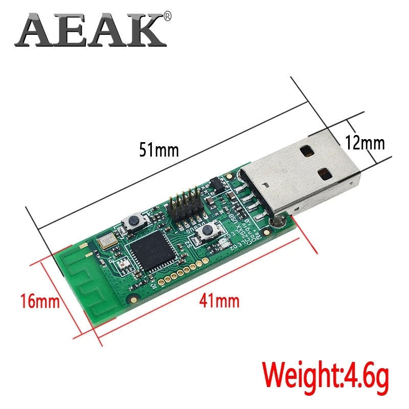 Беспроводная плата AEAK Zigbee CC2531 Sniffer модуль анализатора Packet Protocol USB модуля Dongle Capture