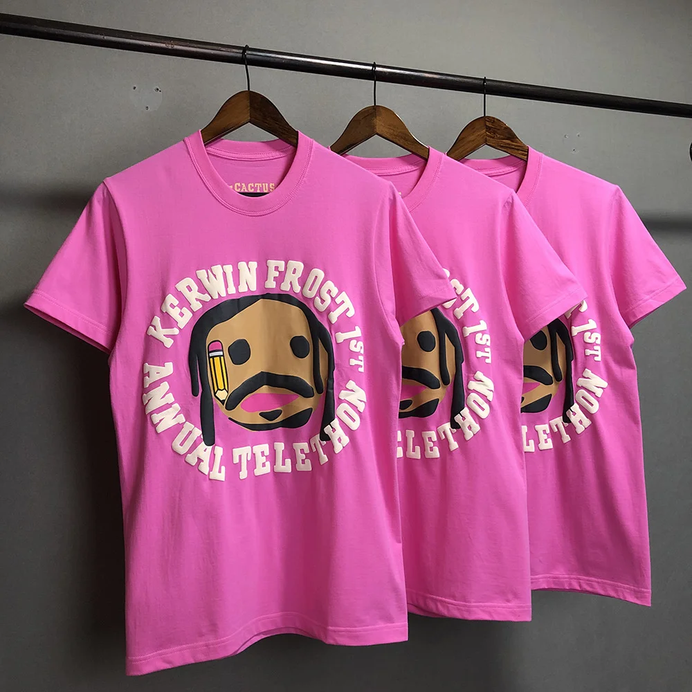 

Мужская футболка из натурального хлопка, с мультяшным принтом