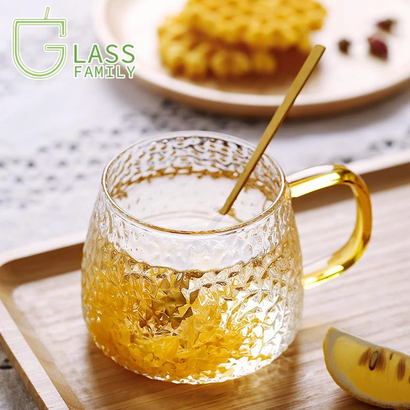 

GF Clear Glass Cup with Handle Heat Resistant Drinking Glasses Juice Beverage Cups Glassware Coffee Mugs Wine Glasses Mug Items