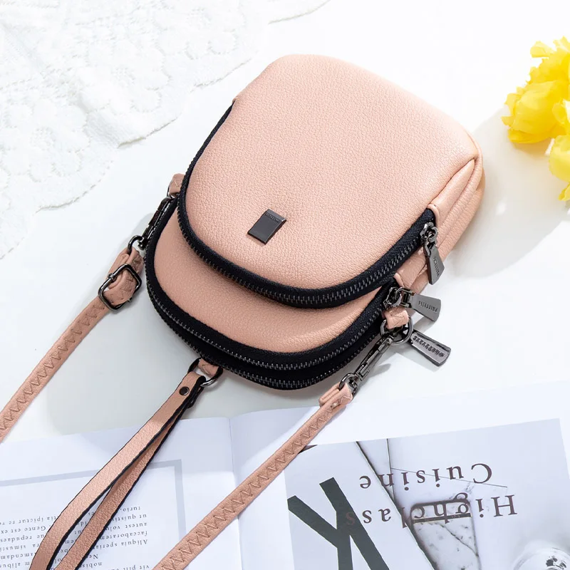 

Новая женская сумка для телефона маленькая многофункциональная сумка из нубука с ремешком на запястье Повседневная сумка через плечо