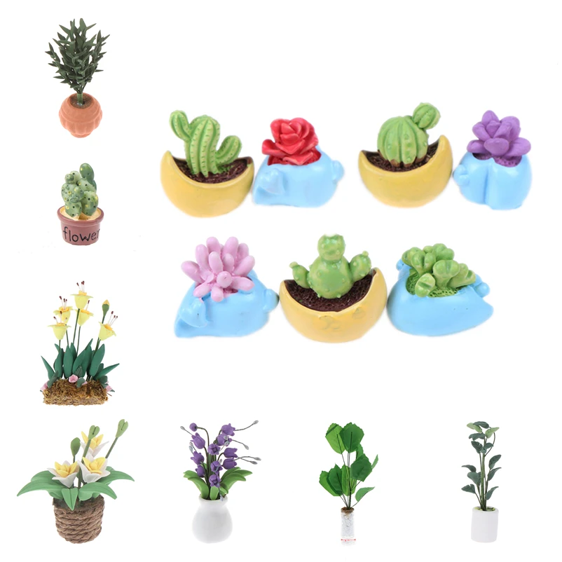 Горячая продажа DIY кукольный домик микро пейзаж Сад Горшечное растение Цветочные