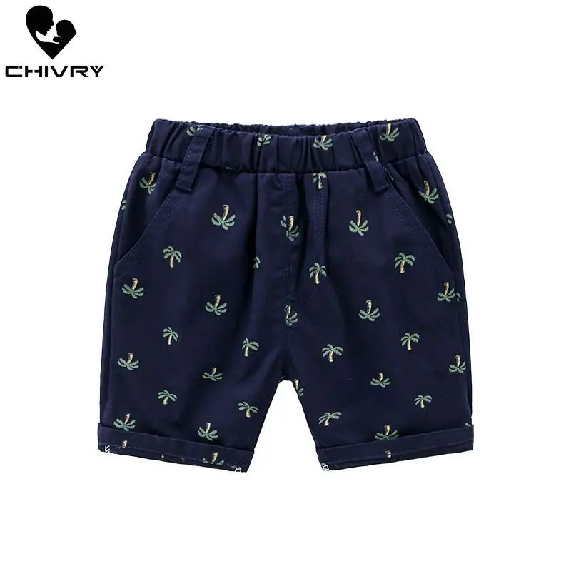 Новинка 2019 летние модные пляжные шорты для мальчиков эластичные со средней