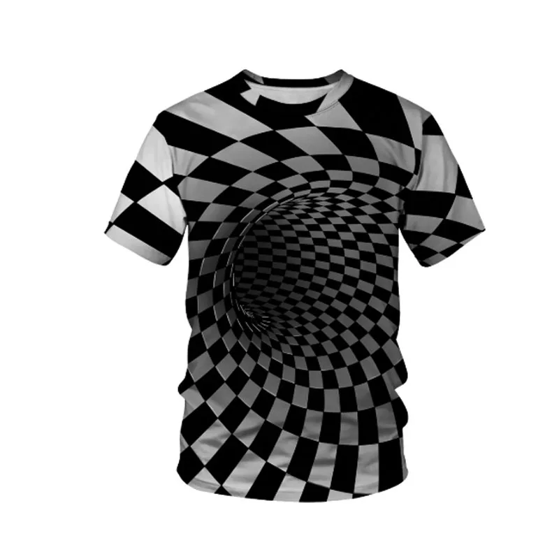 Черный и белый цвета джакузи абстрактная цифровая печать 3D мужчин Женская одежда