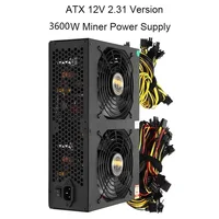3600W Miner Power Supply 140mm Cooling Fan ATX 12V Version 2.31 Computer Power Supply Mining