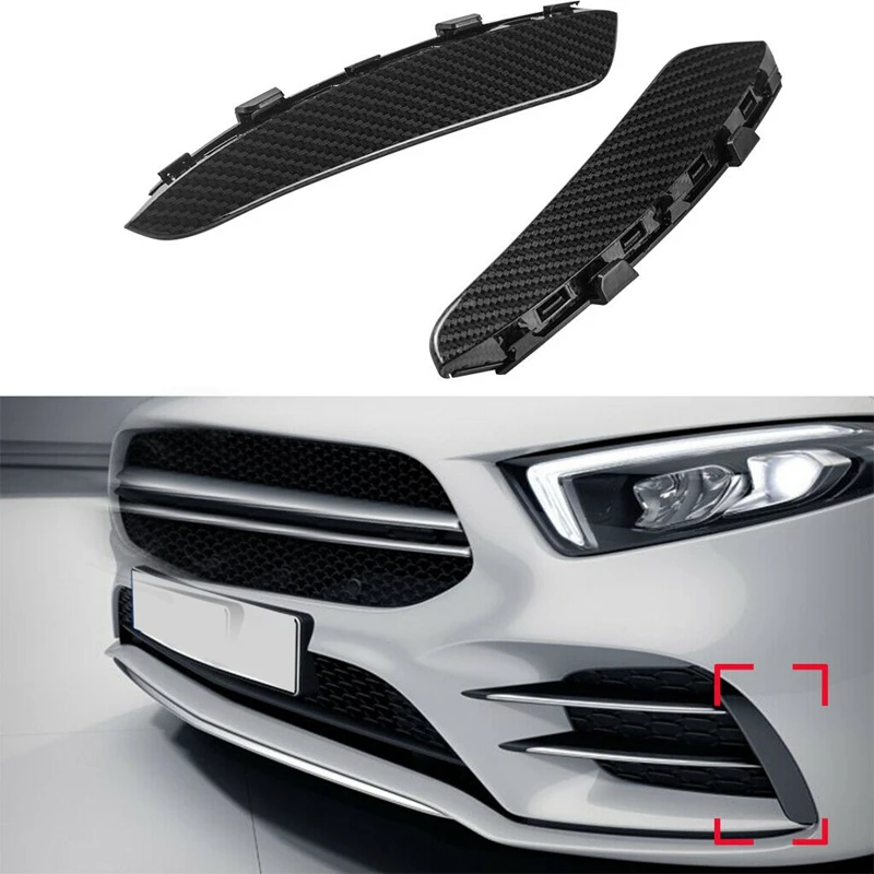 Для Mercedes Benz A Class W177 A160 A180 A200 A250 2019 + спойлер переднего бампера из углеродного