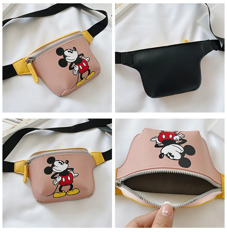 

Disney 2021 Minnie Mickey Mouse shoulder bag pu cartoon girl boy messenger bag fashion handbag coin bag bt21 btsing