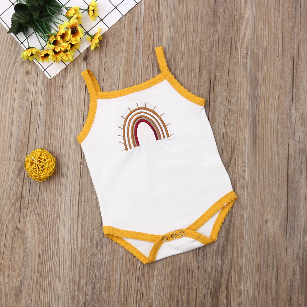

Girls Cotton Casual Clothes Infant Baby Girl Kid Sleeveless Bodysuit Summer Jumpsuit One-piece Outfit 0-24M