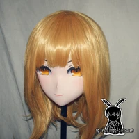 Rabbit 47 Handmade Female Resin Crossdress Pretty Girl Head Lolita Doll Mask Japanese Anime Cosplay Kigurumi Mask Crossdresser
