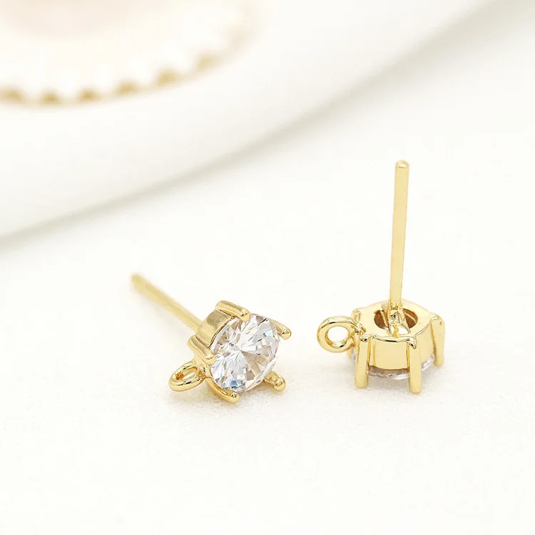 

Серьги-гвоздики из латуни, 14 к, 15,2*5,8 мм