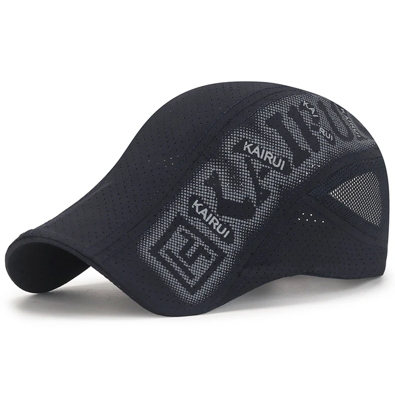 

Summer Beret Men Women Summer Sun Hat Breathable Mesh Cap Unisex Adjustable Ivy Newsboy Flat Cap Beret Hat Male Beret Cap 30