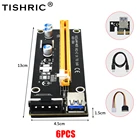 TISHRIC 6 шт. 60 см VER006 Райзер-карта PCI-E 1X до 16X удлинитель USB 3.0 Графический Удлинительный кабель PCI Express Райзер для майнинга