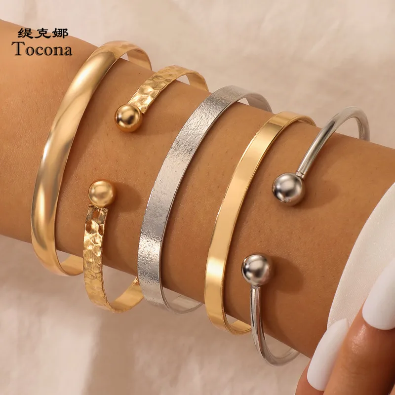 Браслет женский из металлического сплава 5 шт./компл. в стиле панк | Украшения и