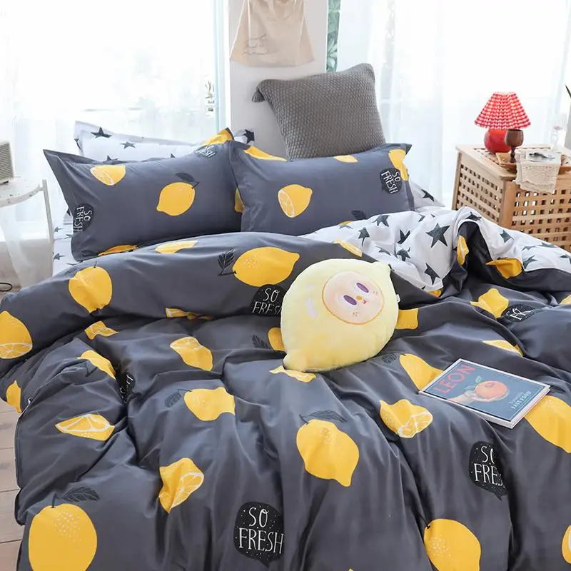 Hot Design Bedding Set Plant cactus happy time Duvet Cover Flat Sheet Pillowcase Quilt Bed Full Queen King | Дом и сад