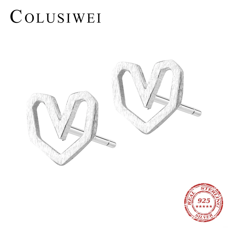 Colusiwei 100% стерлингового серебра 925 пробы Модный Романтический Вырез в форме сердца