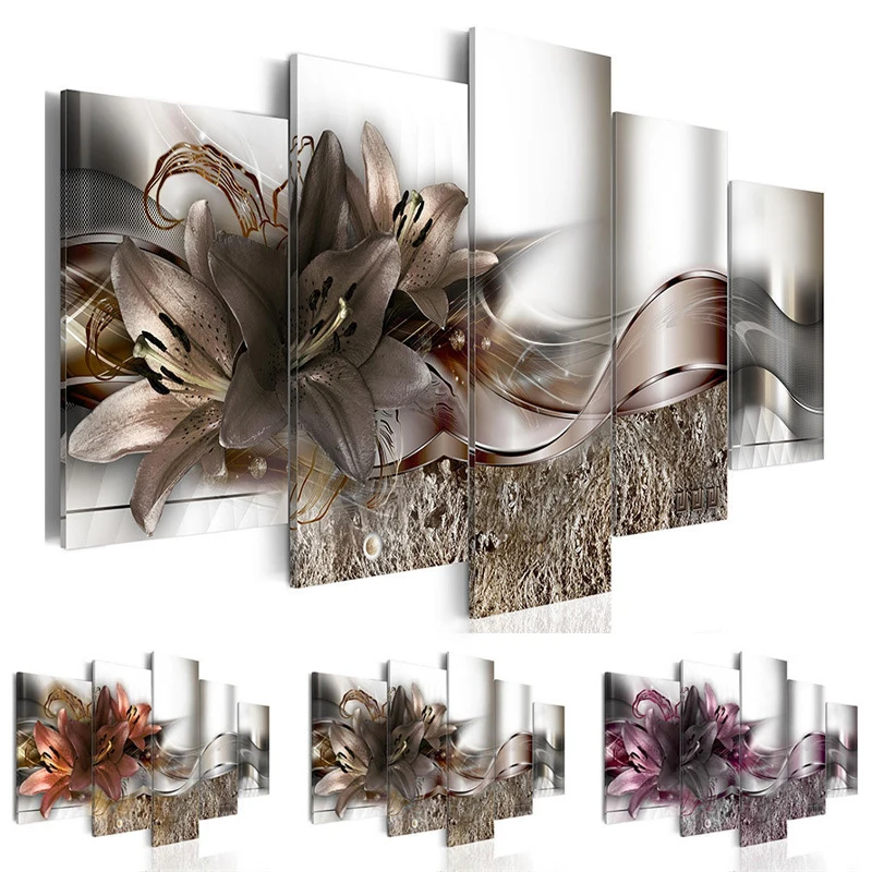 

Wall Paintings Picture Decor Unframed 5PCS Art Oil Painting Drawing Print