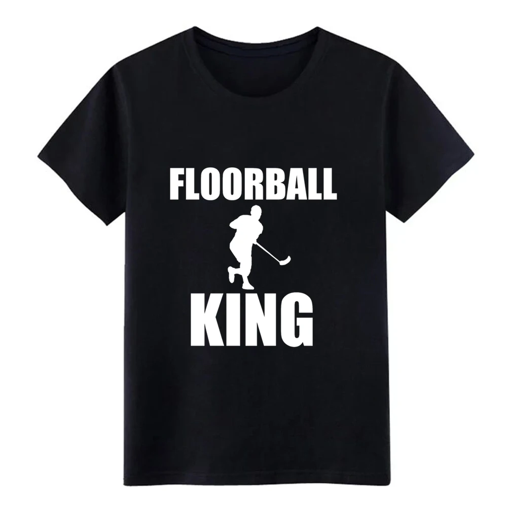 Мужская футболка floorball Дизайнерская с круглым вырезом сплошной цвет Интересные