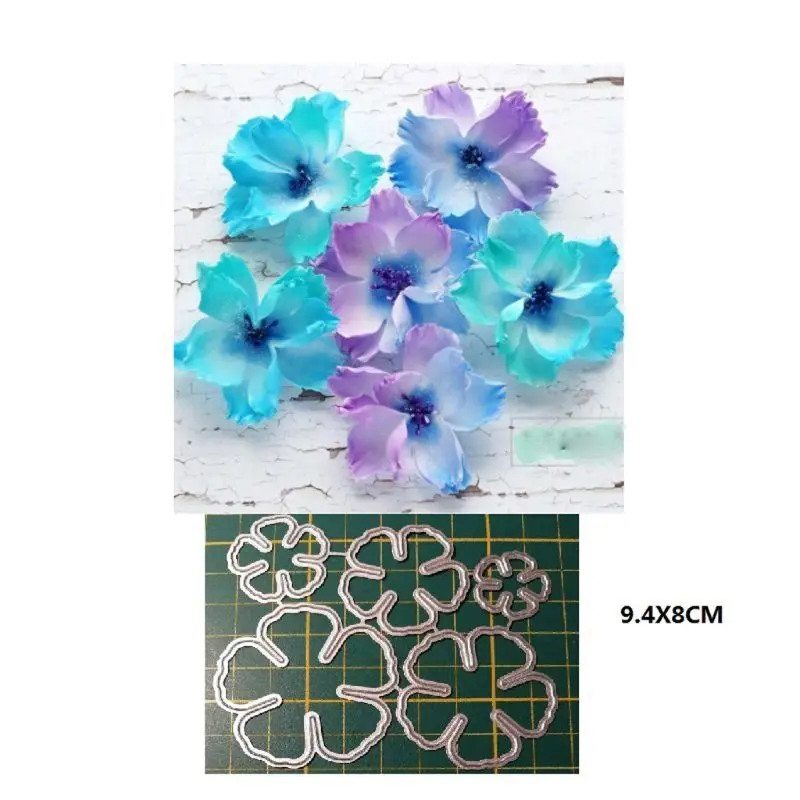 Five Petal Flower Metal Cutting Dies Stencil Scrapbooking DIY Album Stamp Paper | Дом и сад