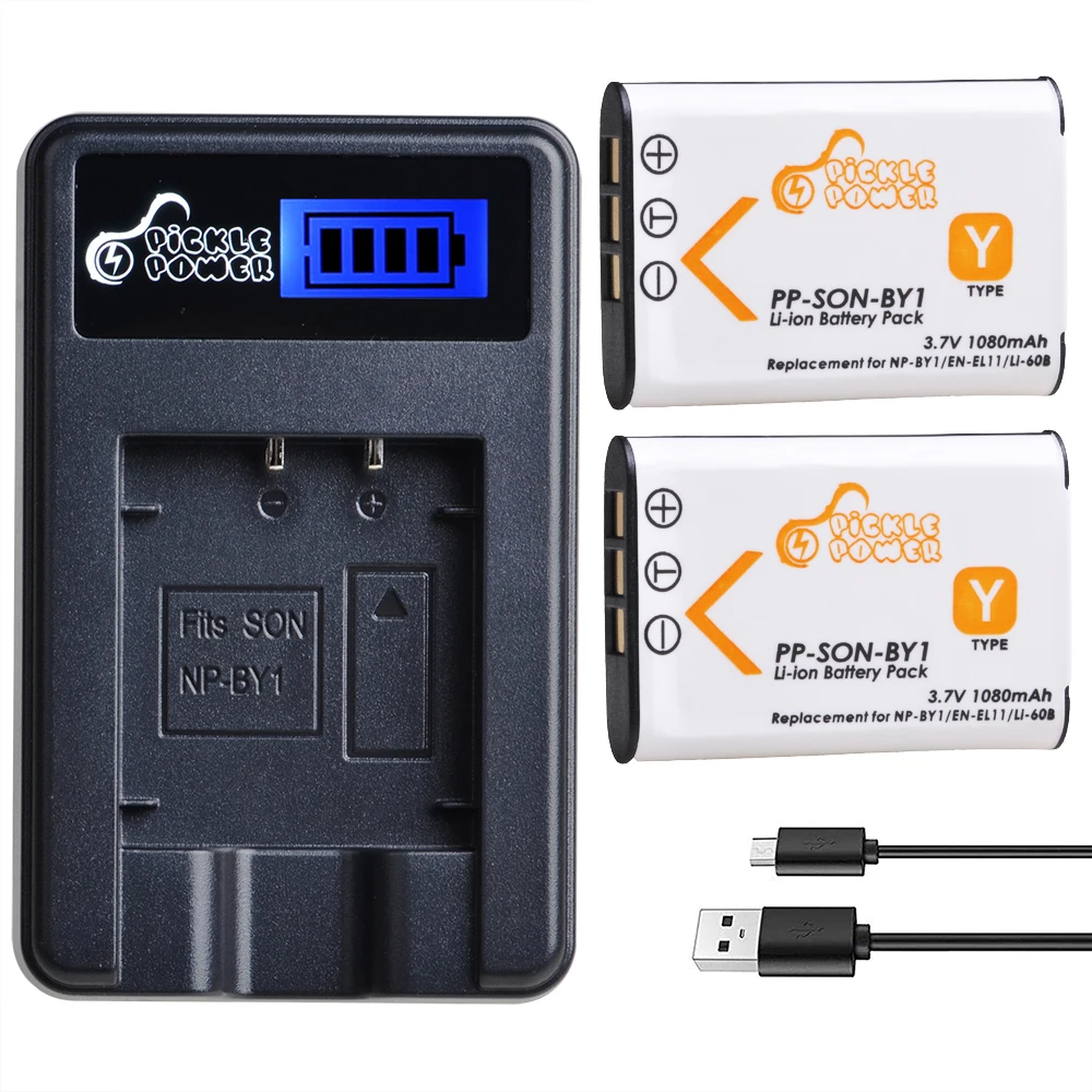 

NP-BY1 NP BY1 Battery + LCD USB Charger for Sony NP-BY1 Nikon EN-EL11 LI-60B DLI-78 DB-L70 DB-80 HDR-AZ1 Coolpix S550 S560