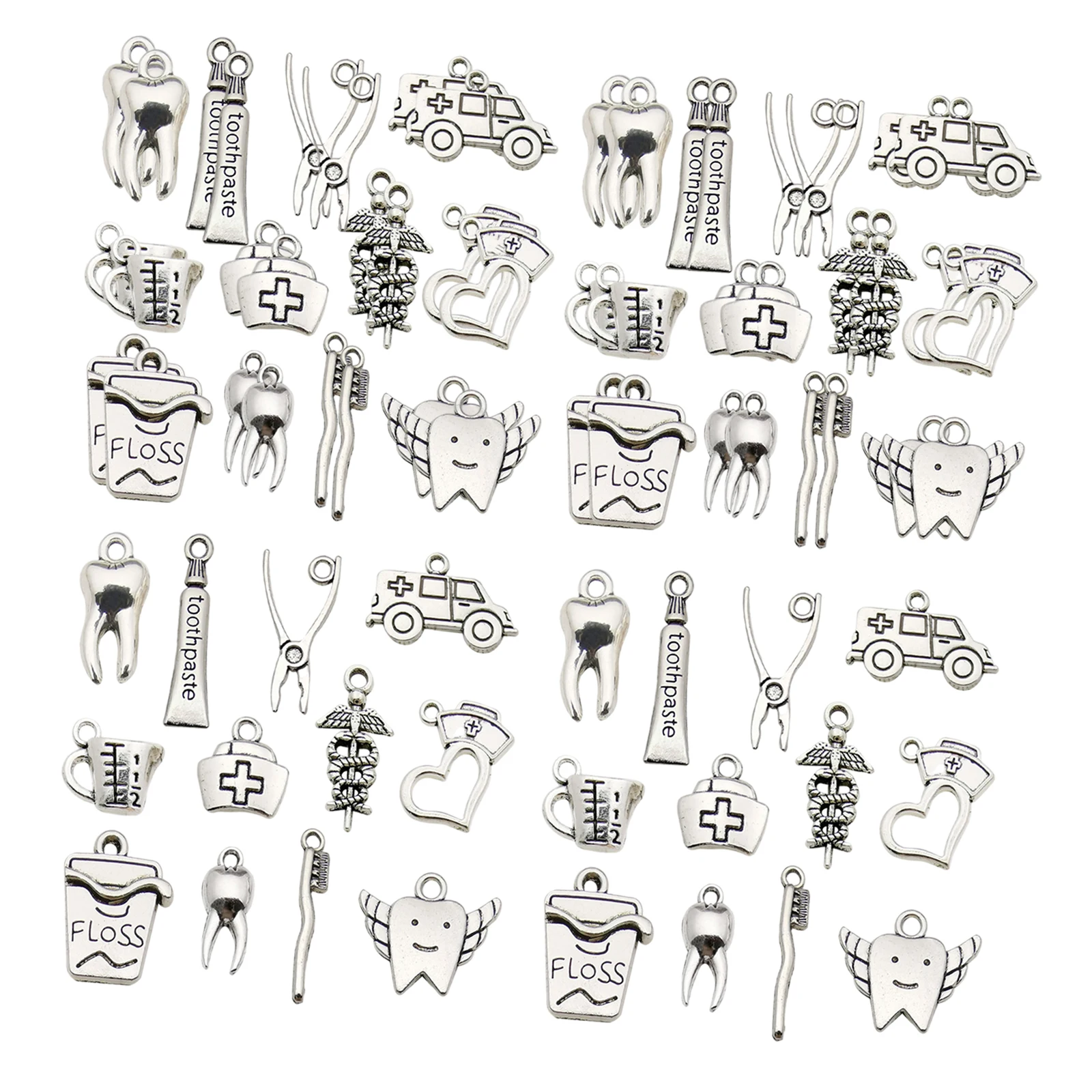 

72 Pieces Charms Metal Pendants for Necklace Bracelet Crafting Accessory