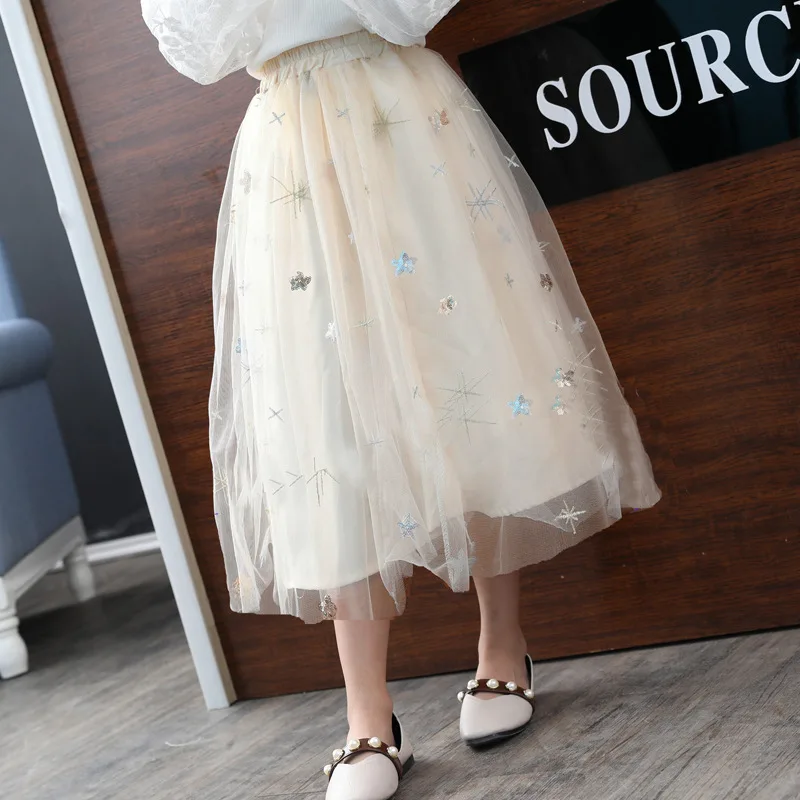 Юбки для девочек Сезон весна осень Детская многослойная юбка пачка Бальное