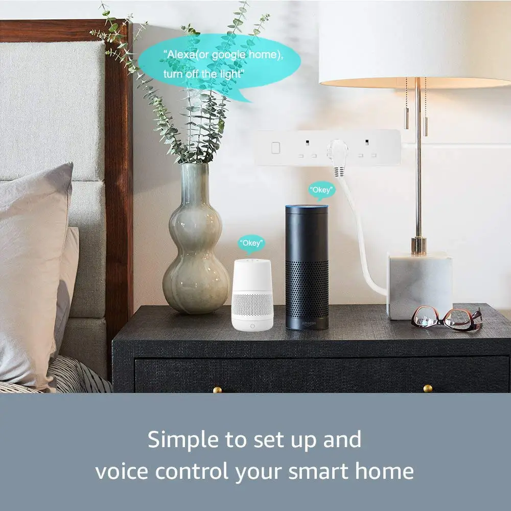 Умный сетевой фильтр Wi Fi розетка с защитой от скачков напряжения 3 розетки