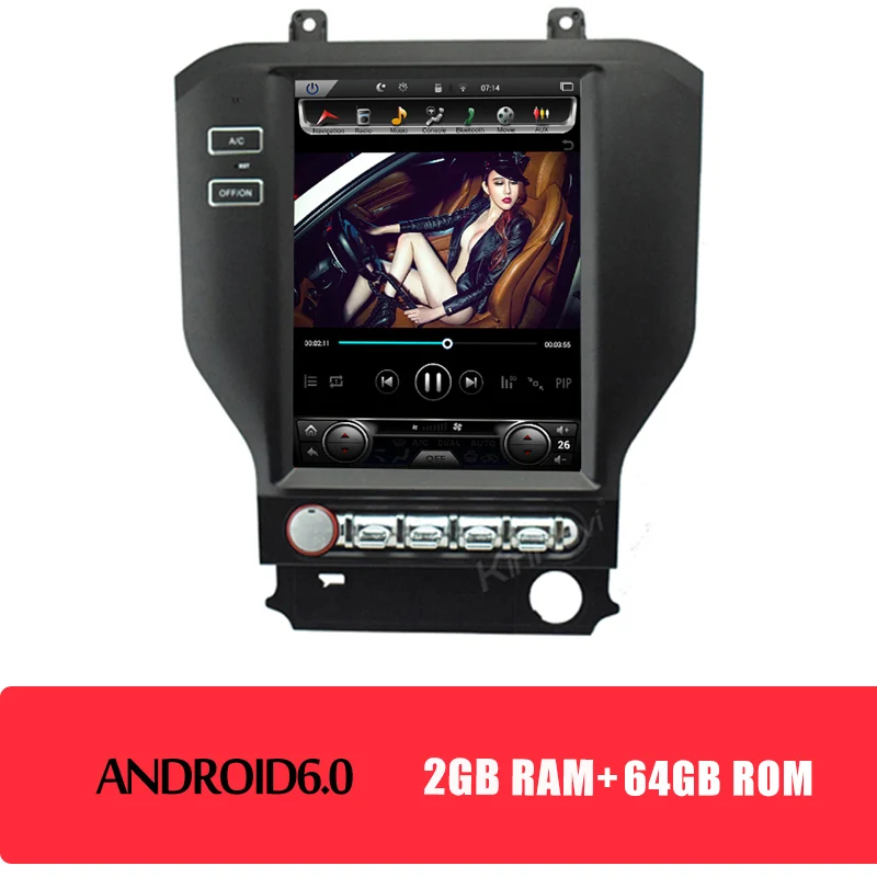 Android Car Radio KiriNavi вертикальный экран Tesla style 10,4 ''Android 8,1 автомобильный Радио gps навигатор для Ford Mustang 1 Din DVD Автомобильный плеер - Цвет: Android Car Radio