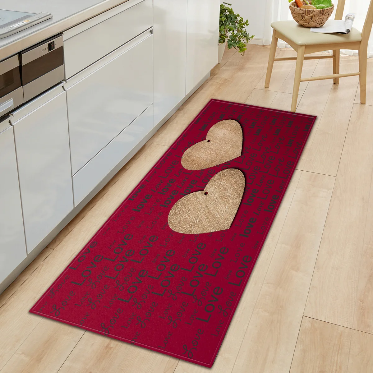 Zeegle 3D Printed Kitchen Carpet Polyester Living Room Decor Rug Kids Play Bedside Floor Mat Water Absorption Foot | Дом и сад