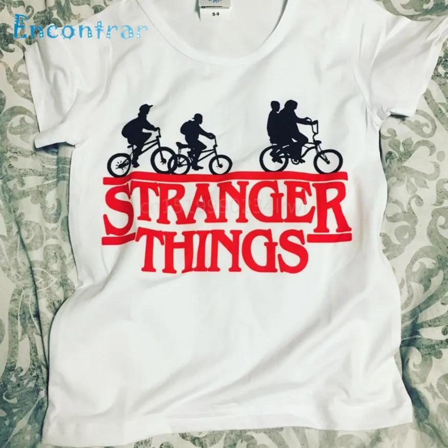 Детские модные футболки с принтом очень странные дела Детская летняя одежда
