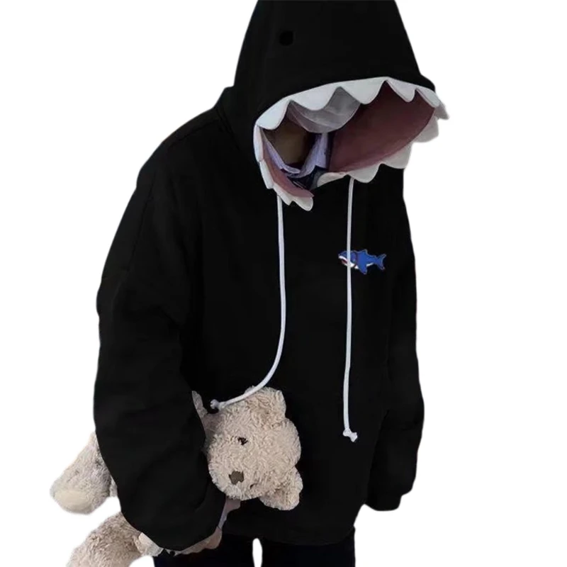 Мужские и женские забавные толстовки с капюшоном в стиле Харадзюку свитшот