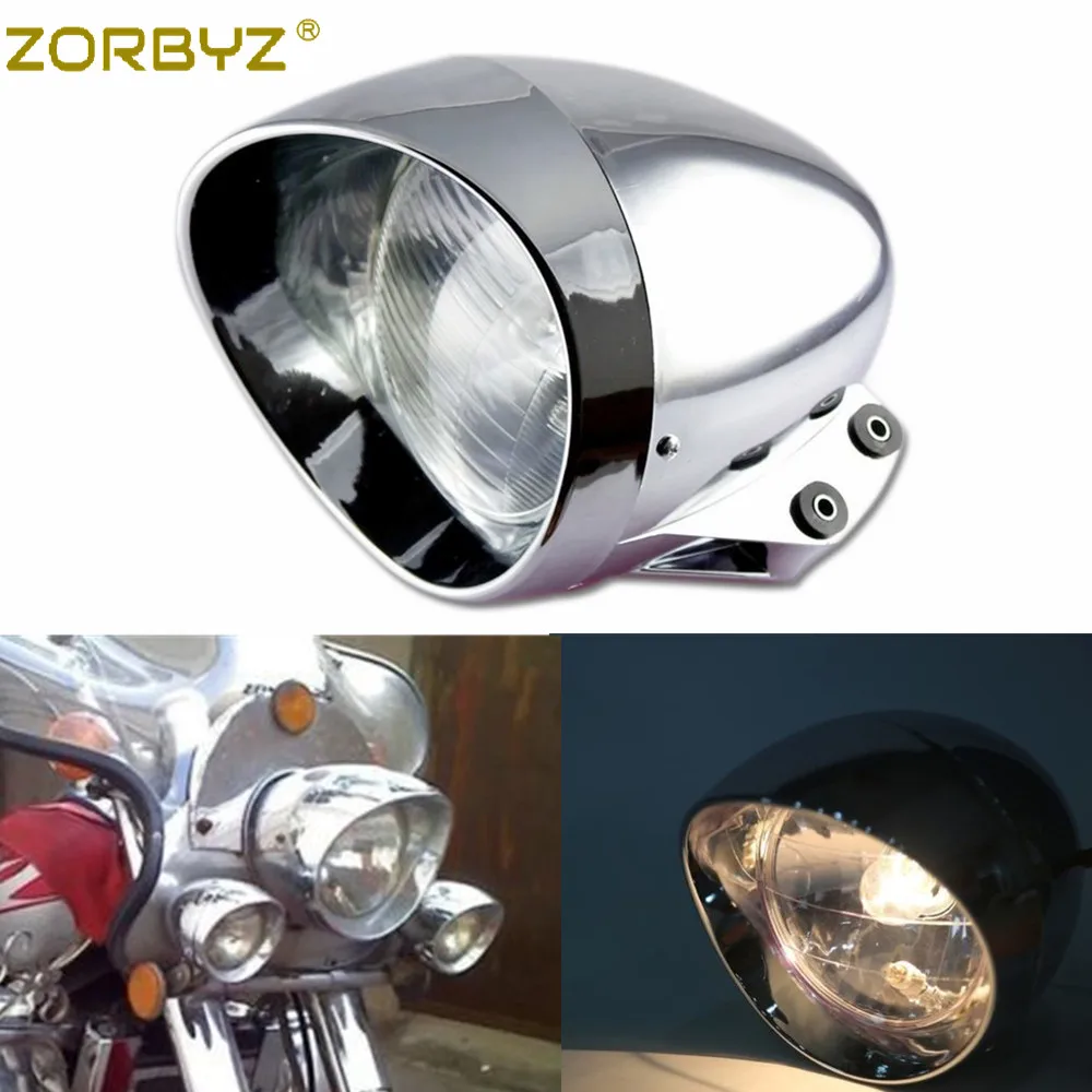 Мотоциклетная хромированная галогенная фара ZORBYZ 6 5 дюйма подходит для Harley Honda