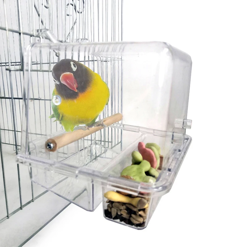 

Parrot Bird Automatic Feeders Practical Acrylic Transparent Hanging Bathtub Feeding Food Bowl Feeders Cage Accessories Supplies