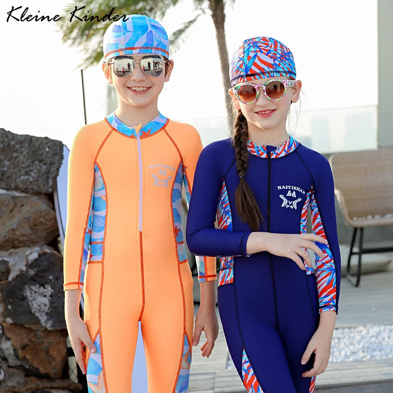 Спортивный купальник для детей 2020 Летний Новый унисекс с длинным рукавом