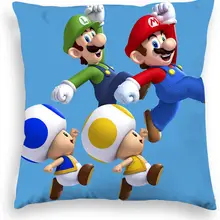 Super Mary series Mario sofa pillow cover car living room pillow cover short plush peach skin plush pillow cover home Super Mary series Mario sofa pillow cover car living room pillow cover short plush peach skin plush pillow cover home