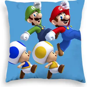 super mary series mario sofa pillow cover car living room pillow cover short plush peach skin plush pillow cover home free global shipping