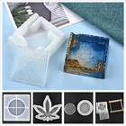 Квадратная Пепельница для сигар, силиконовые формы, форма для литья кленового листа, инструмент из эпоксидной смолы, форма с дном сверла, изделия ручной работы