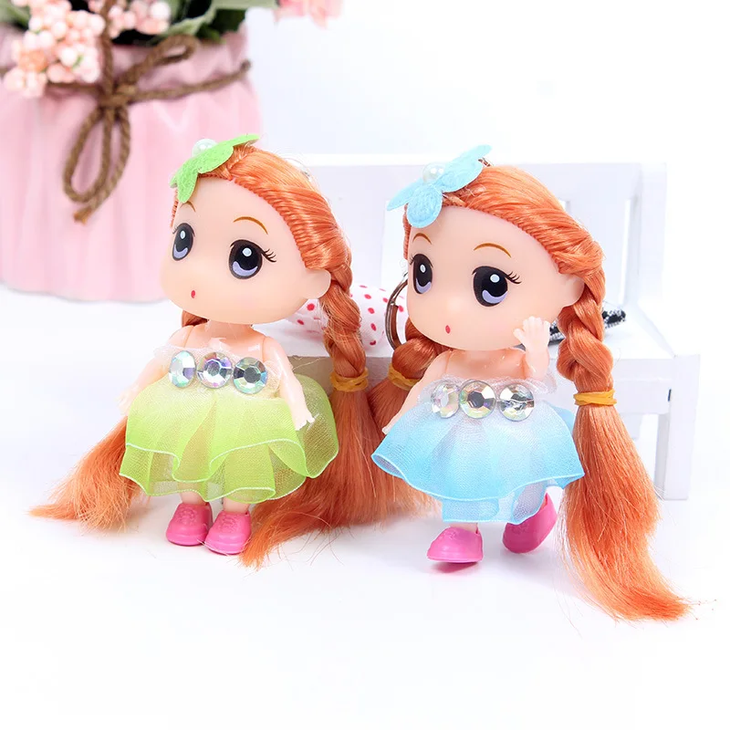 9 см градиентная юбка принцесса невесты спутанная кукла Полная Детская брелок