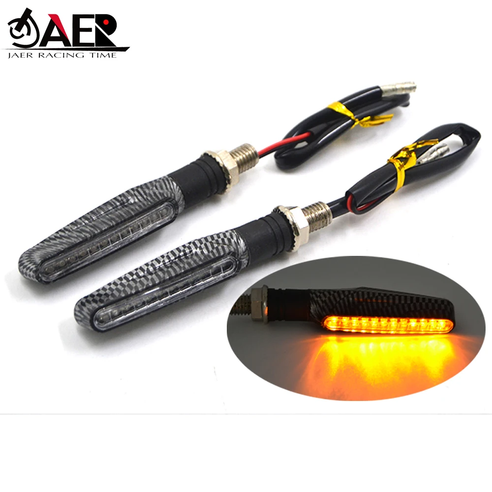 

2X мотоцикл указатели поворота Индикаторы Водонепроницаемый 12 Светодиодный янтарный кулон лампы мотор поворотники шоры мигалкой