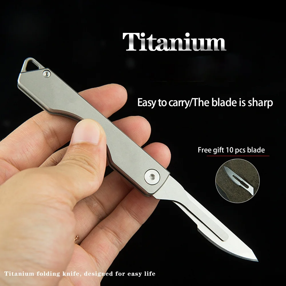 

Titanium Folding Knife High Hardness Tactical Outdoor Survival Camping Tool Knife